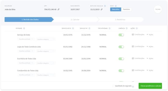 Calculadora de revisão da vida toda