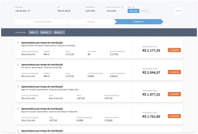 Calculadora previdenciária