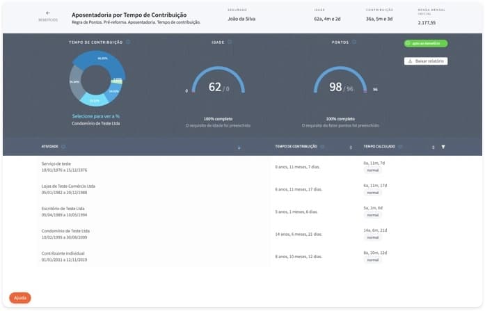 Calculadora previdenciária
