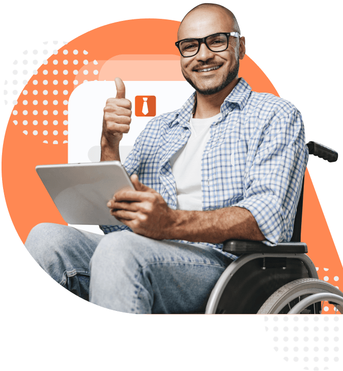 Pessoa PCD fazendo um joia coma mão