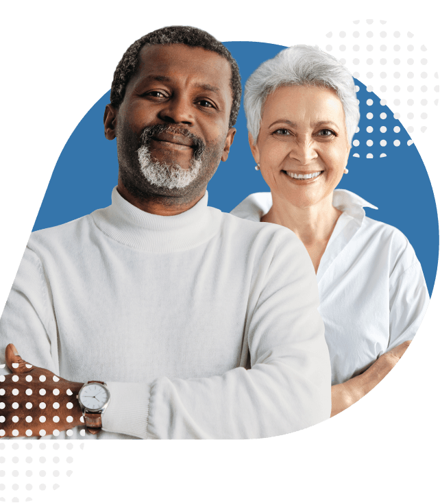 Casal de idosos sorridentes