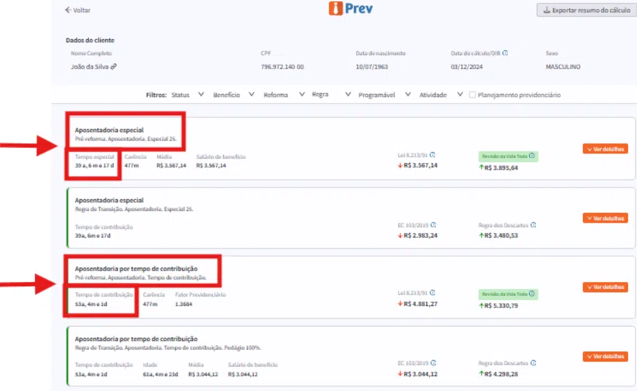 calculadora de aposentadoria simulação