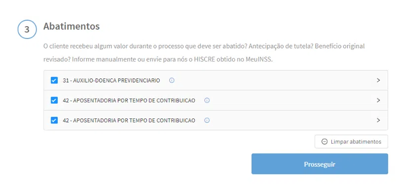 abatimentos 