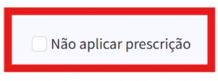 nao aplicar prescricao